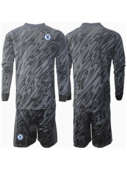 Billige Chelsea Keeper Bortedraktsett Barn 2024-25 Langermet (+ Korte bukser)